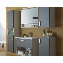 Coloana inalta suspendata Kolpasan, Evelin, cu doua usi si o polita, 170cm, gri antracit